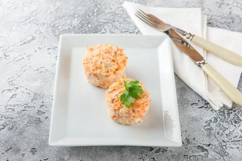 Fish Muffins with salmon Stock Photos