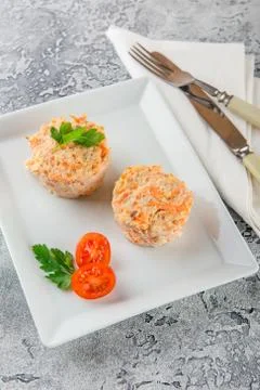 Fish Muffins with salmon Stock Photos