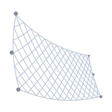 Fish net icon, isolated fishnet and fish scoop. Mesh tool used for catching Stock Illustration