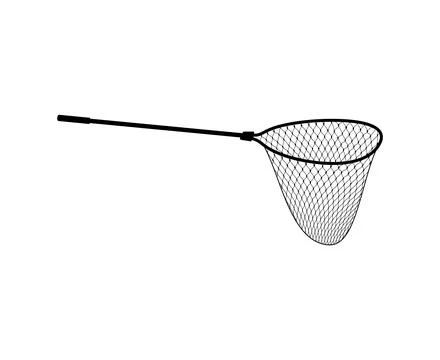 Fish net, isolated fishnet or fishing scoop 스톡 일러스트