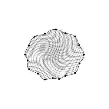 Fish net, isolated fishnet is a web-like tool Stock Illustration