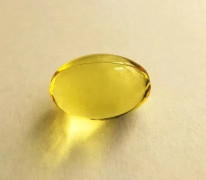 Fish oil capsule Omega 3 Stock Photos