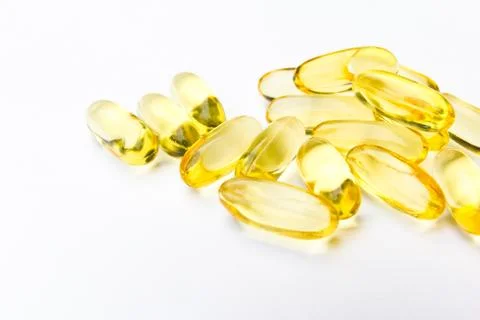 Fish oil capsule Stock Photos