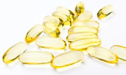 Fish oil capsule Stock Photos
