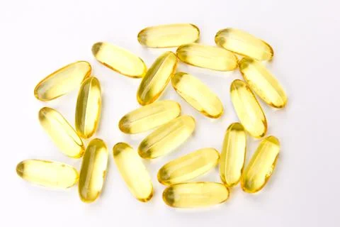 Fish oil capsule Stock Photos