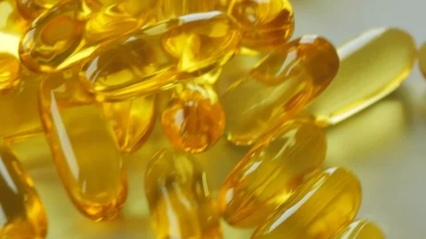 Fish Oil In Capsules Stock Footage 106748711