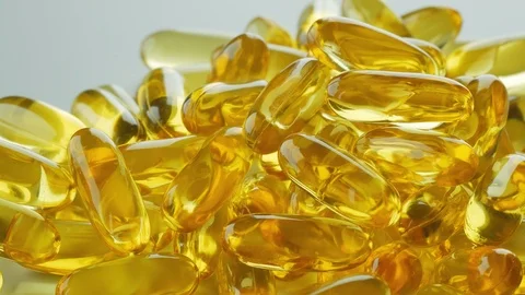 Fish Oil In Capsules Stock Footage 106749568