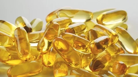 Fish Oil In Capsules Stock Footage 106822617