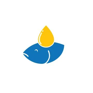 Fish oil icon vector concept design Stock Illustration