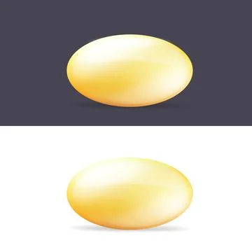 Fish oil supplement capsule set isolated on white background. Omega 3 oil pills イラスト素材