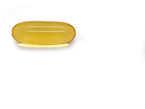 Fish oil on white background Stock Photos