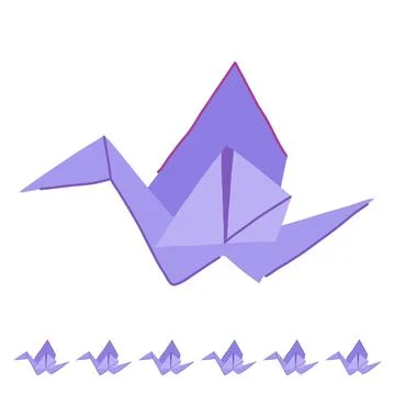 Fish origami animals vector cartoon graphic Illustrazione stock