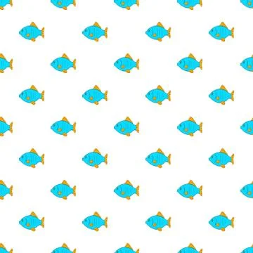 Fish pattern, cartoon style Stockillustratie