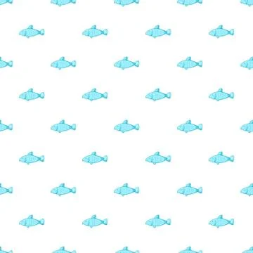 Fish pattern, cartoon style Stockillustratie