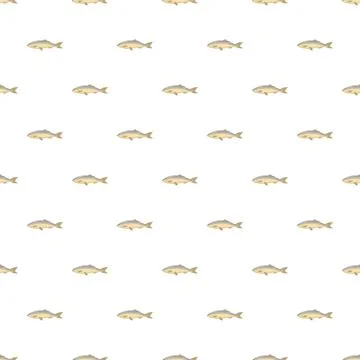 Fish pattern creating seamless aquatic nature background Stock Illustration