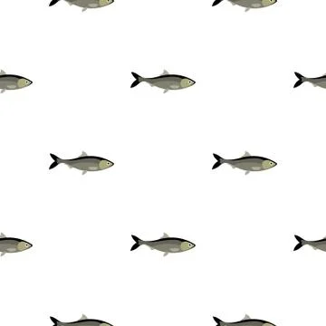 Fish pattern flat Stock Illustration