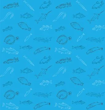 Fish pattern 스톡 일러스트