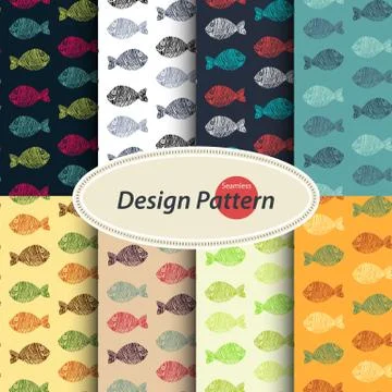 Fish pattern Stock Illustration