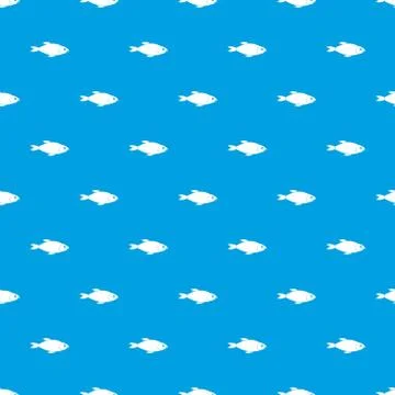 Fish pattern seamless blue Stock Illustration