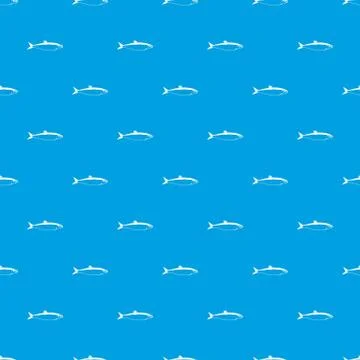 Fish pattern seamless blue Stock Illustration