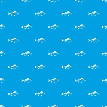 Fish pattern seamless blue Stock Illustration