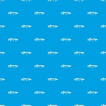 Fish pattern seamless blue Stock Illustration