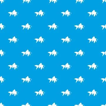 Fish pattern seamless blue Stock Illustration
