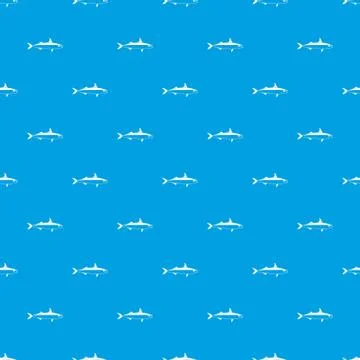 Fish pattern seamless blue Stock Illustration