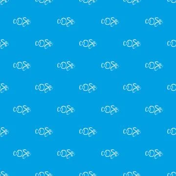 Fish pattern seamless blue Stockillustratie