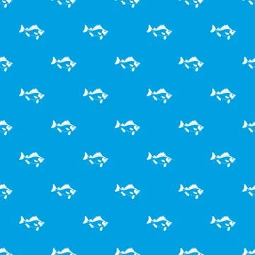 Fish pattern seamless blue イラスト素材