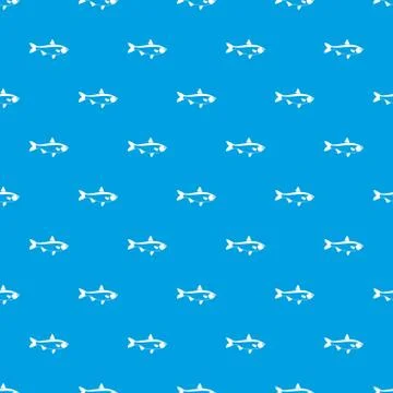 Fish pattern seamless blue Stockillustratie