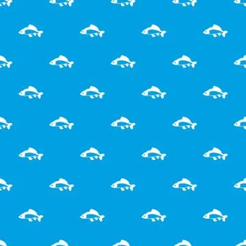 Fish pattern seamless blue 스톡 일러스트