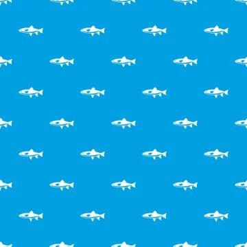Fish pattern seamless blue Stock Illustration