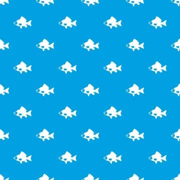 Fish pattern seamless blue イラスト素材