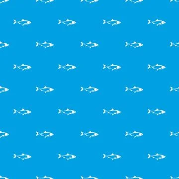 Fish pattern seamless blue Illustrazione stock