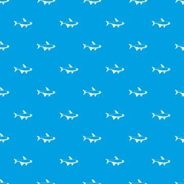 Fish pattern seamless blue イラスト素材