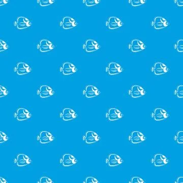 Fish pattern seamless blue Stock Illustration