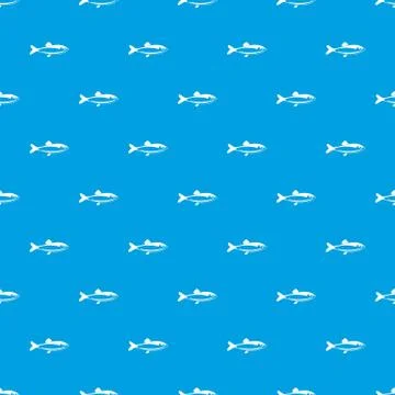 Fish pattern seamless blue Illustrazione stock