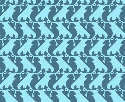 Fish pattern seamless. Fishes background. Marine texture. Ornament of kids .. Stock Illustration