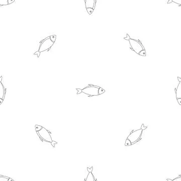 Fish pattern seamless vector Illustrazione stock