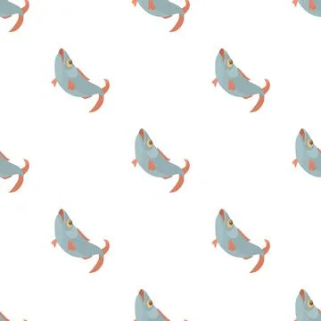 Fish pattern seamless vector Illustrazione stock