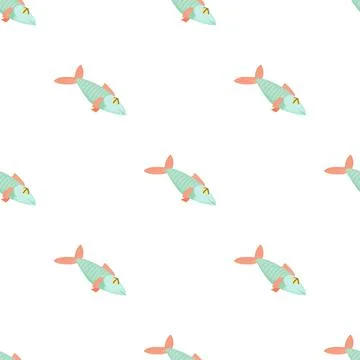 Fish pattern seamless vector イラスト素材