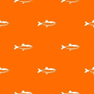 Fish pattern vector orange イラスト素材