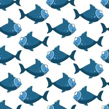 Fish Pattern Vector Seamless Smiling Fish Pattern Copyright: xZoonar.com/R... Stock Photos