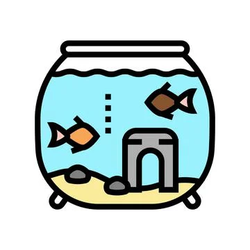 Fish pet color icon vector illustration Illustrazione stock