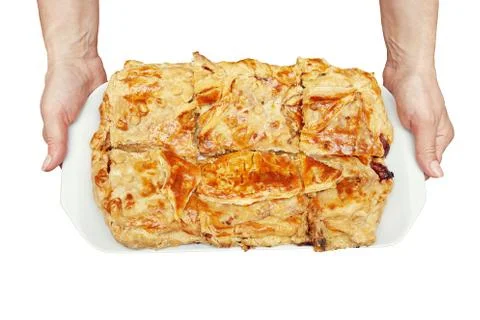 Fish pie on plate Foto stock
