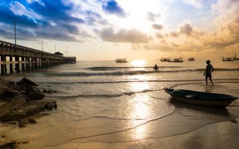 Fish pier Stock Photos