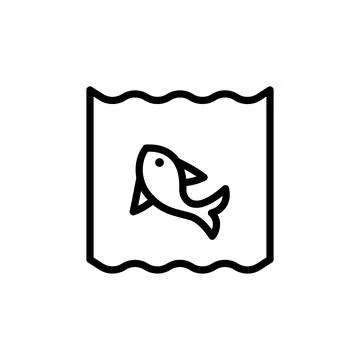 Fish, pink, ocean icon. Simple line, outline vector elements of saving marine Stock Illustration