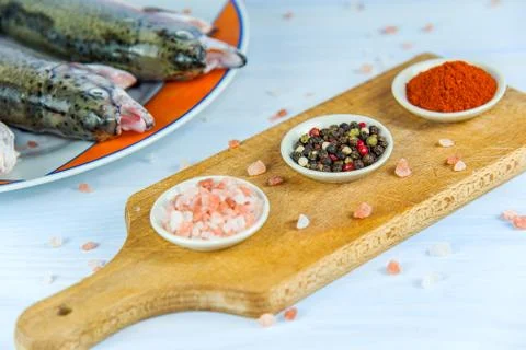 Fish on a plate Stock Photos