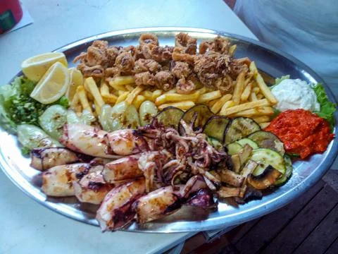 Fish Platter 库存照片